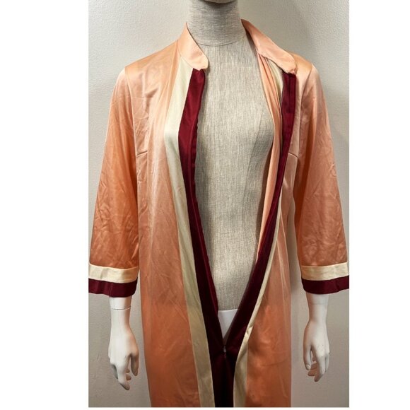 VINTAGE VANITY FAIR PEACH MUMU ROBE M - Picture 6 of 9
